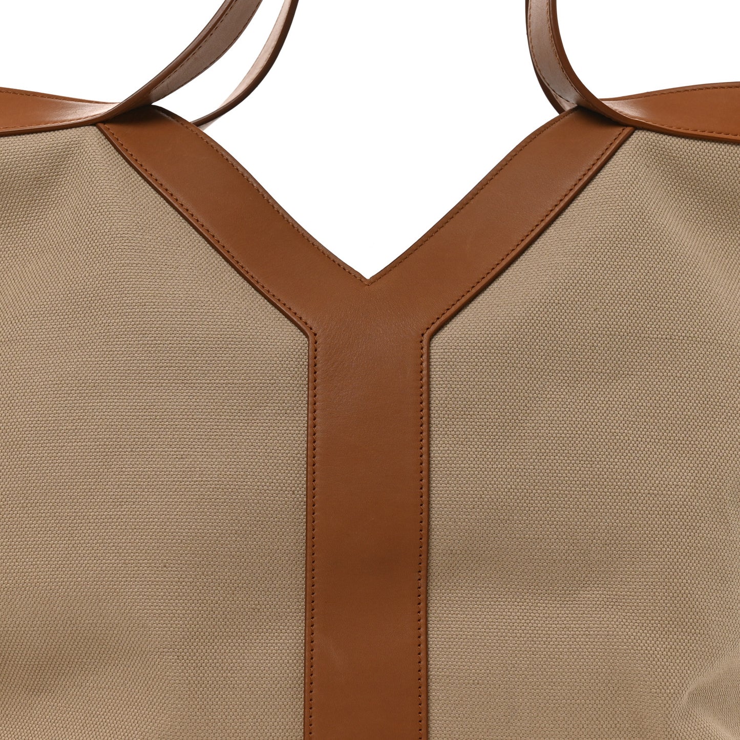 Canvas Calfskin Y Tote Desert Dust Brick