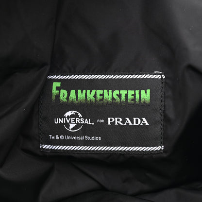 Prada X UNIVERSAL STUDIOS Tessuto Nylon Soft Calfskin Frankenstein Rose Tote Rosso Lacca 7 of 11