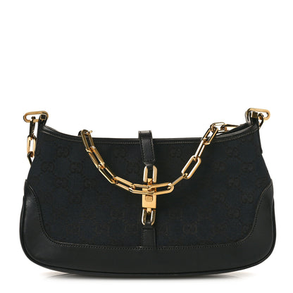 Gucci Monogram Jackie O Chain Hobo Black 1 of 10