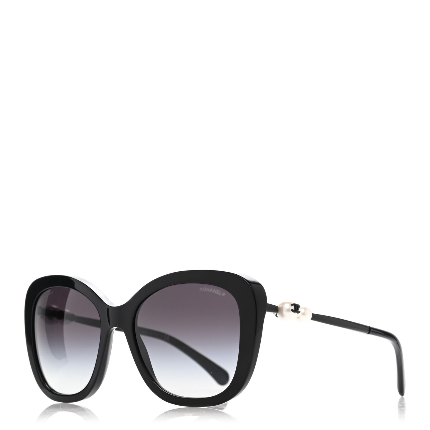 Acetate Butterfly Winter Pearl Sunglasses 5339-H Black