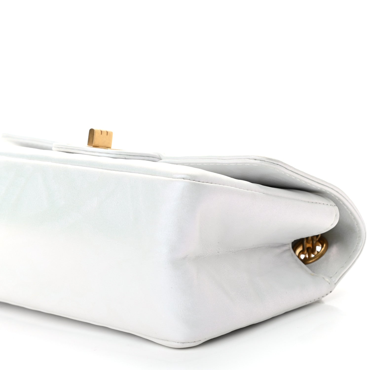 Chanel Iridescent Calfskin Embossed 2.55 Reissue Mini Flap White 10 of 10