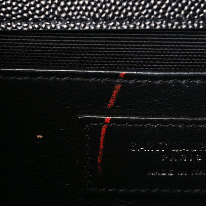 Saint Laurent Grain De Poudre Medium Classic Monogram Kate Satchel Black 8 of 8