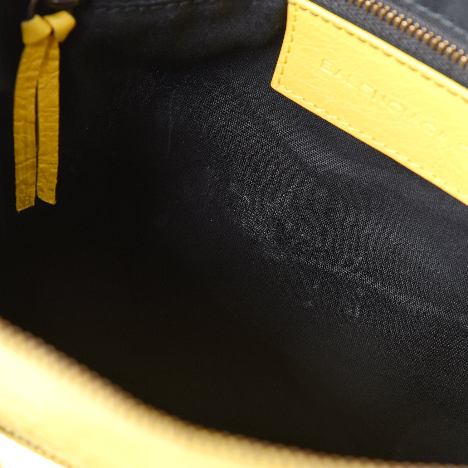 Balenciaga Agneau Classic Hardware Flat Handle Clutch Curry 10 of 10