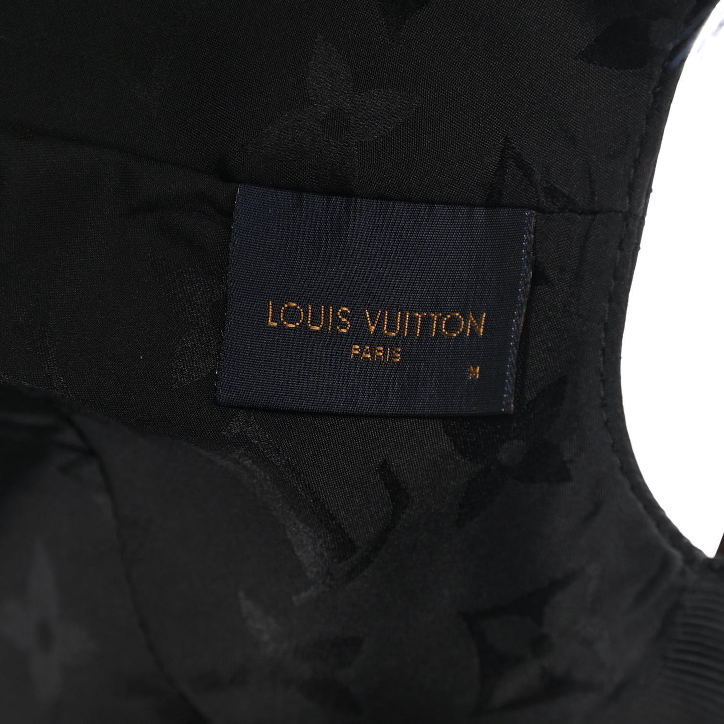 Polyester Silk Monogram LV Get Ready Cap M Black