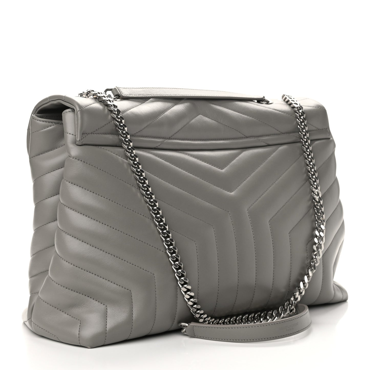 Calfskin Y Quilted Monogram Large Loulou Chain Satchel Earth