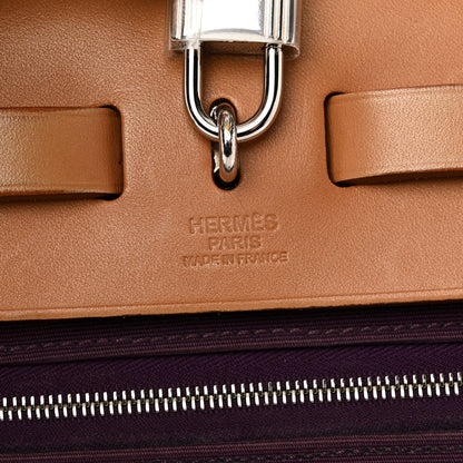 Hermes Toile Vache Hunter Herbag Zip 31 PM Cassis Fauve 8 of 12