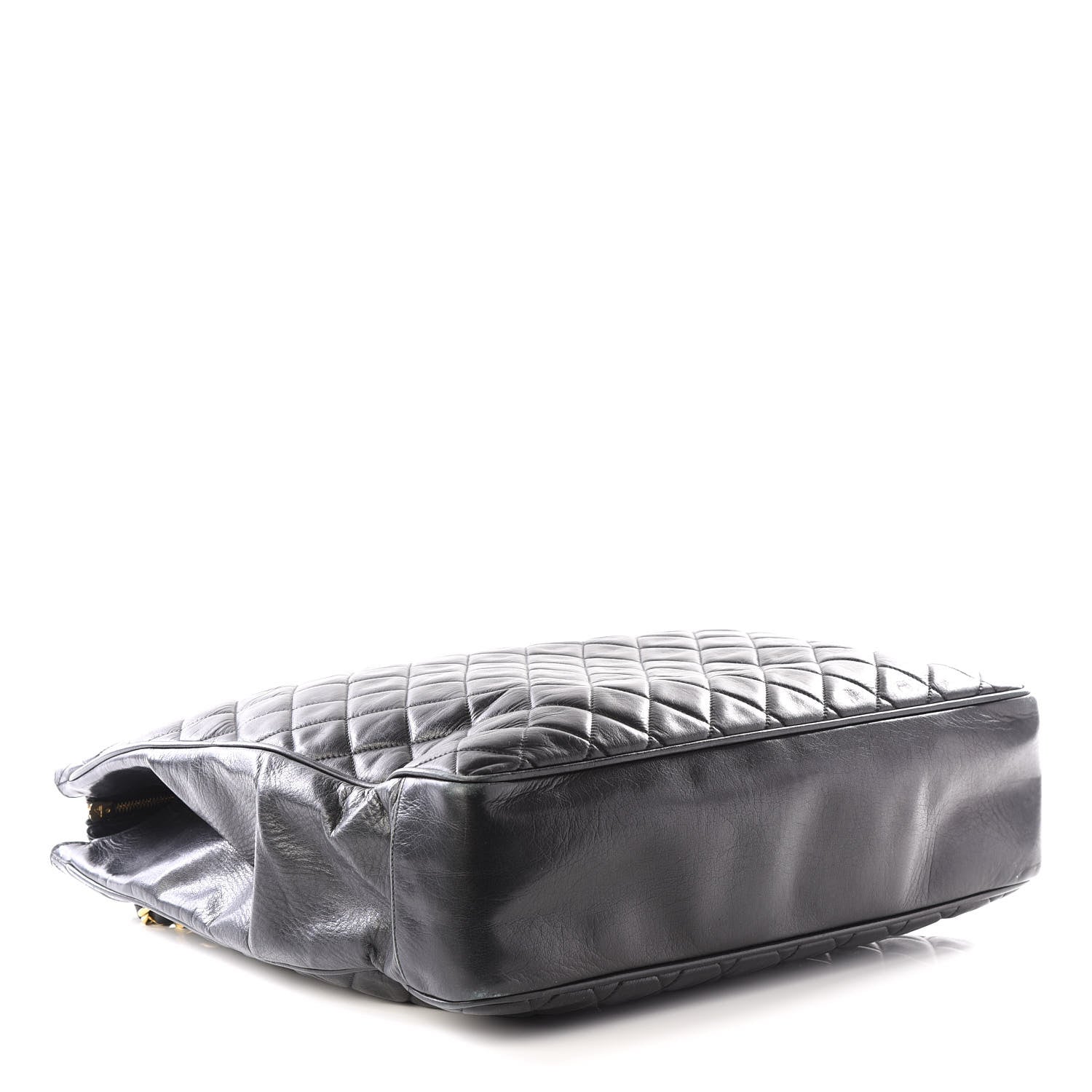 Chanel Lambskin Quilted Shopping Tote Black 3 of 12