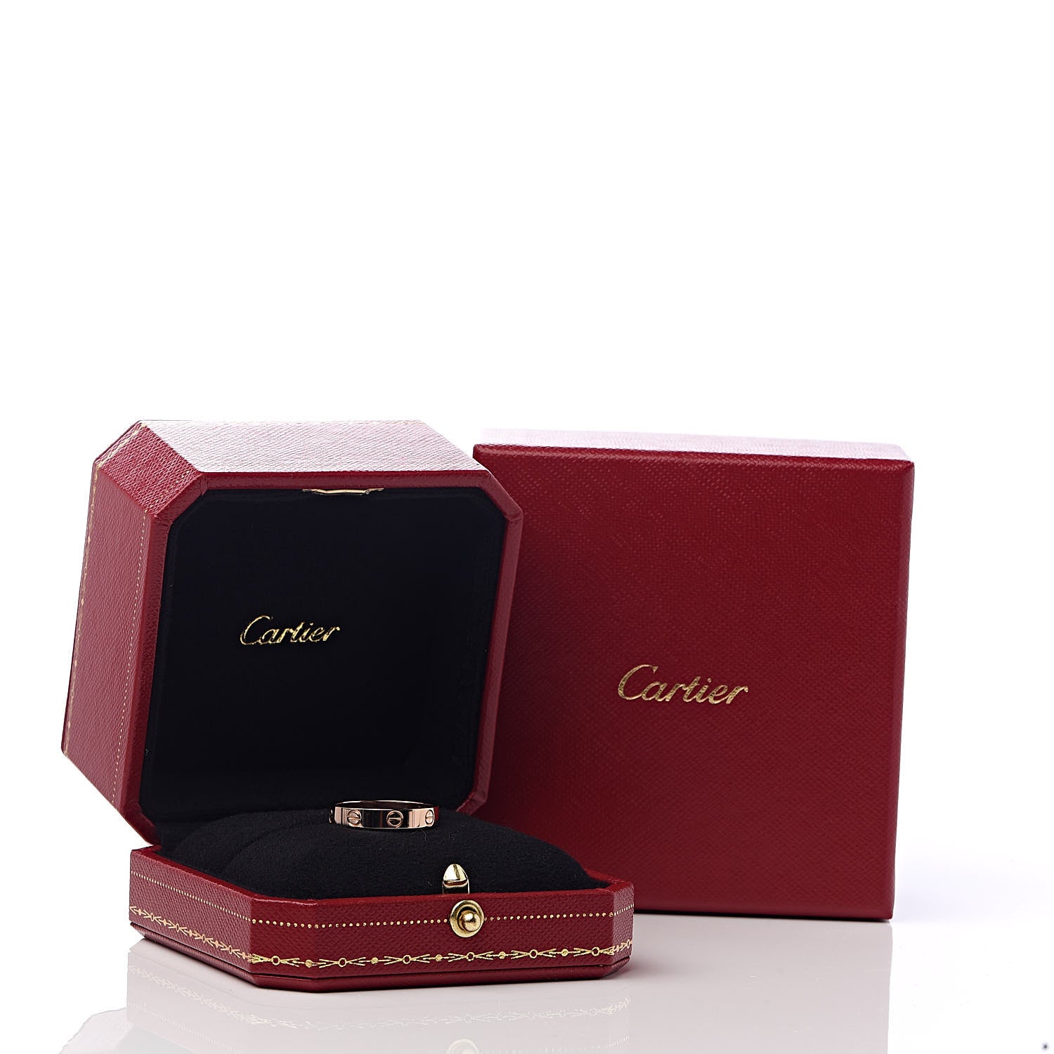 Cartier 18K Pink Gold 3.5mm LOVE Wedding Band Ring 55 7.25 5 of 5