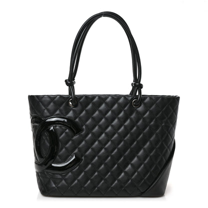 Chanel Calfskin Quilted Large Cambon Tote Black 1 of 9
