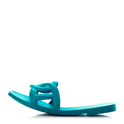 Hermes Rubber Aloha Sandals 41 Bleu Vif 1 of 9