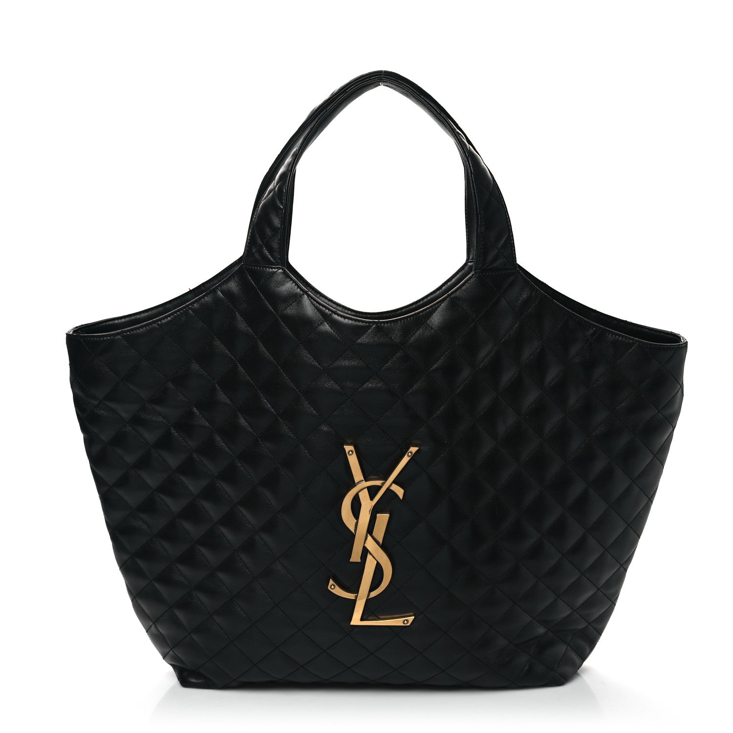 Saint Laurent Lambskin Quilted Maxi Icare Shopping Tote Black 1 of 12