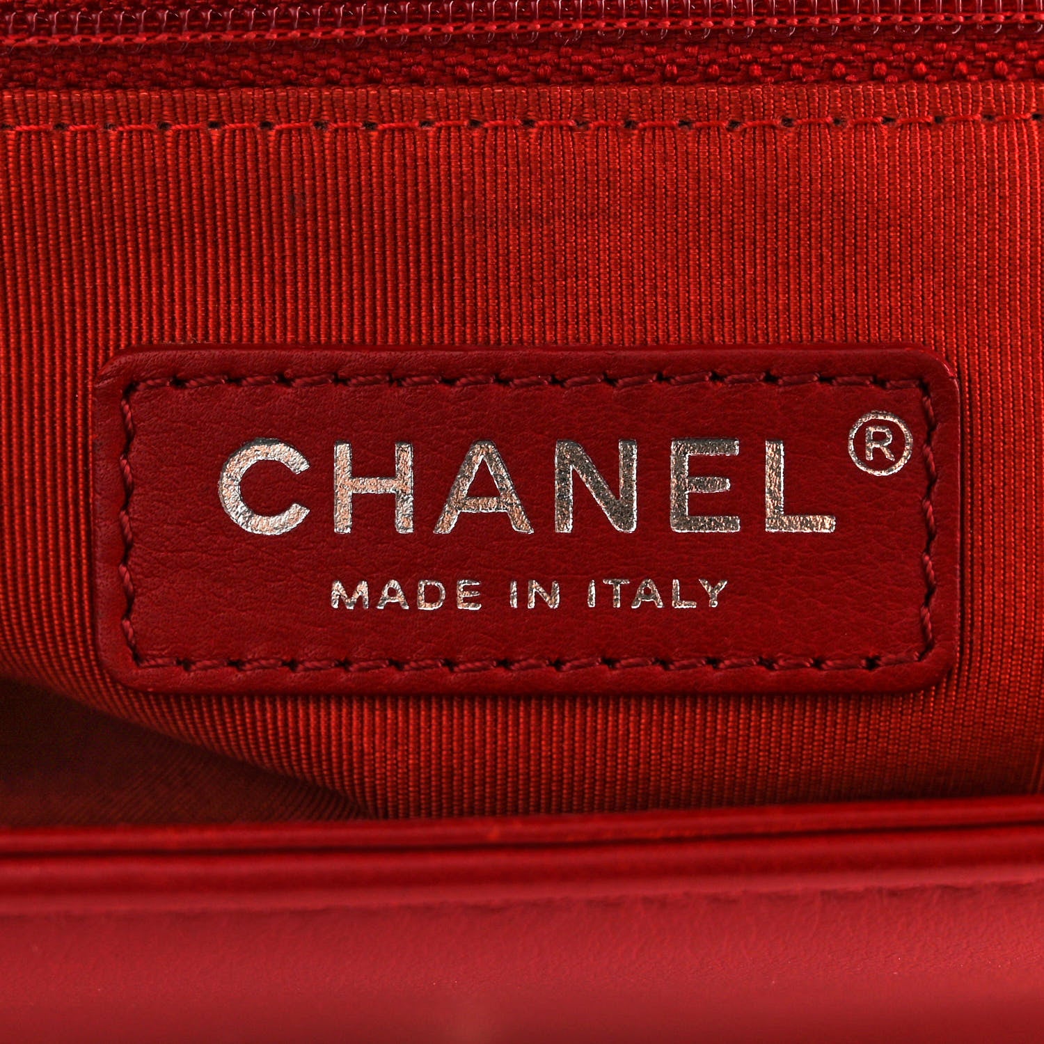 Chanel Calfskin Chevron Quilted Medium Boy Flap Red 5 of 10