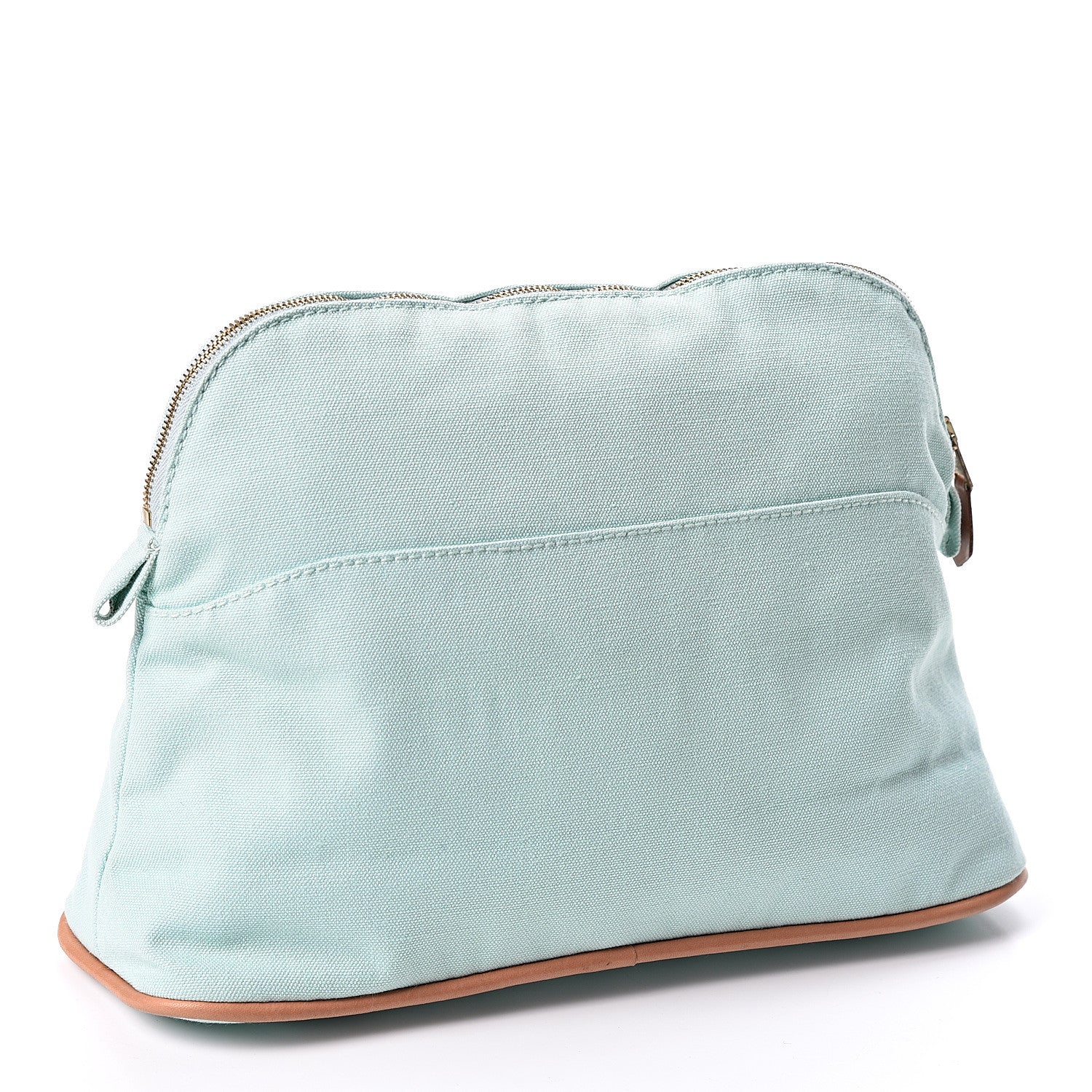 Hermes Cotton Canvas Bolide Travel Cosmetic Pouch MM 2 of 9