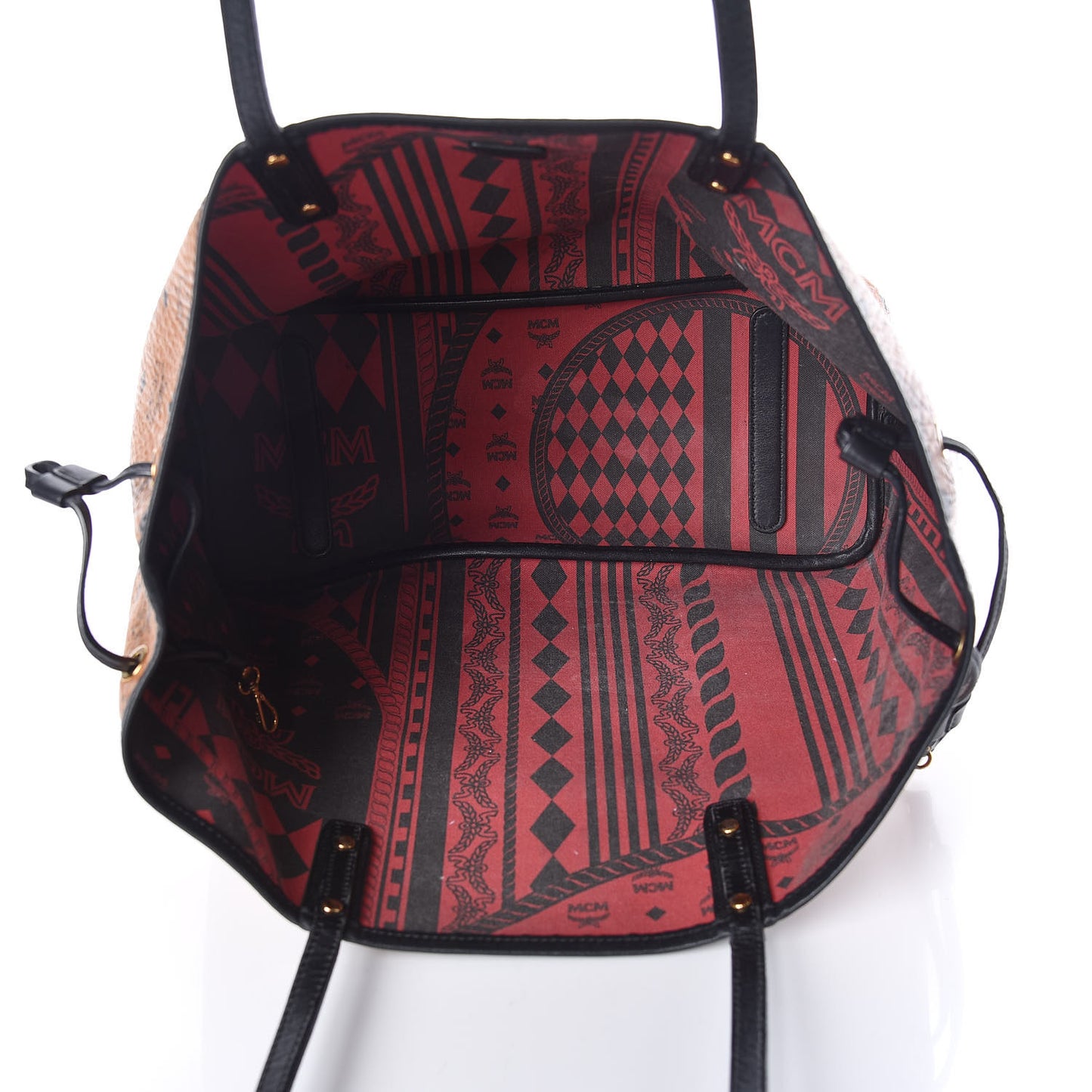 Visetos Medium Project Reversible Shopper Tote Cognac