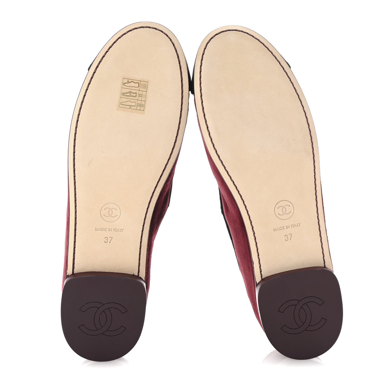 Velvet Mary Jane Flats 37 Burgundy Black