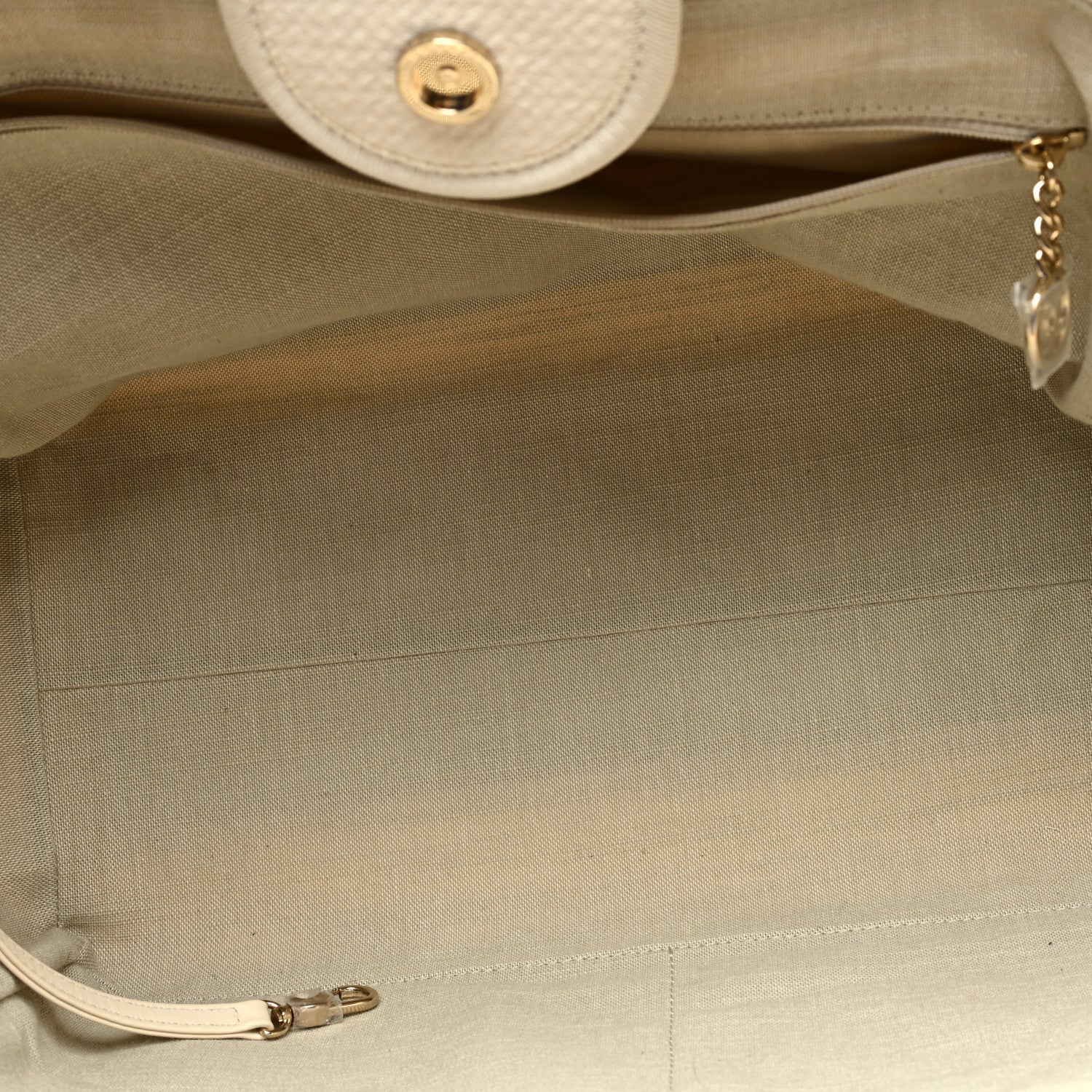 Chanel Mixed Fibers Calfskin Medium Deauville Tote Light Beige 6 of 13