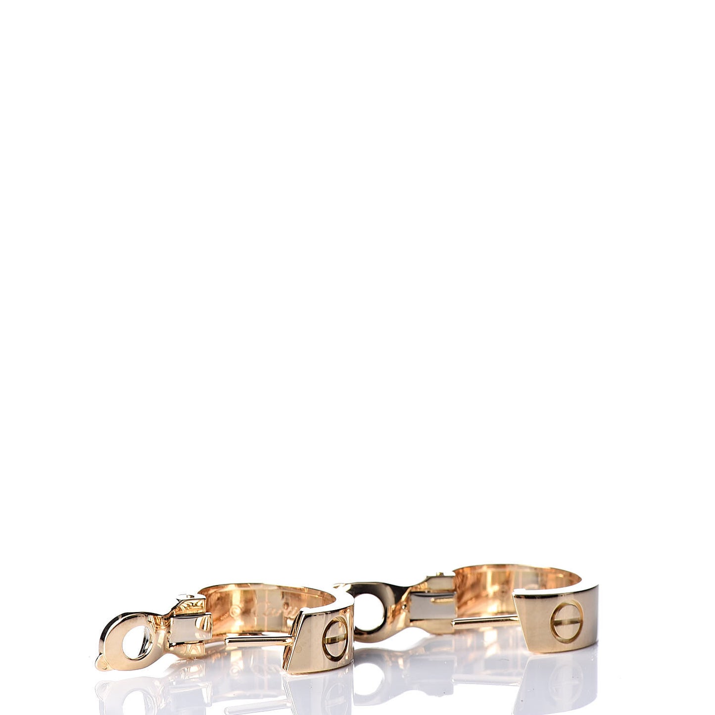 18K Yellow Gold 5.5mm LOVE Hoop Earrings