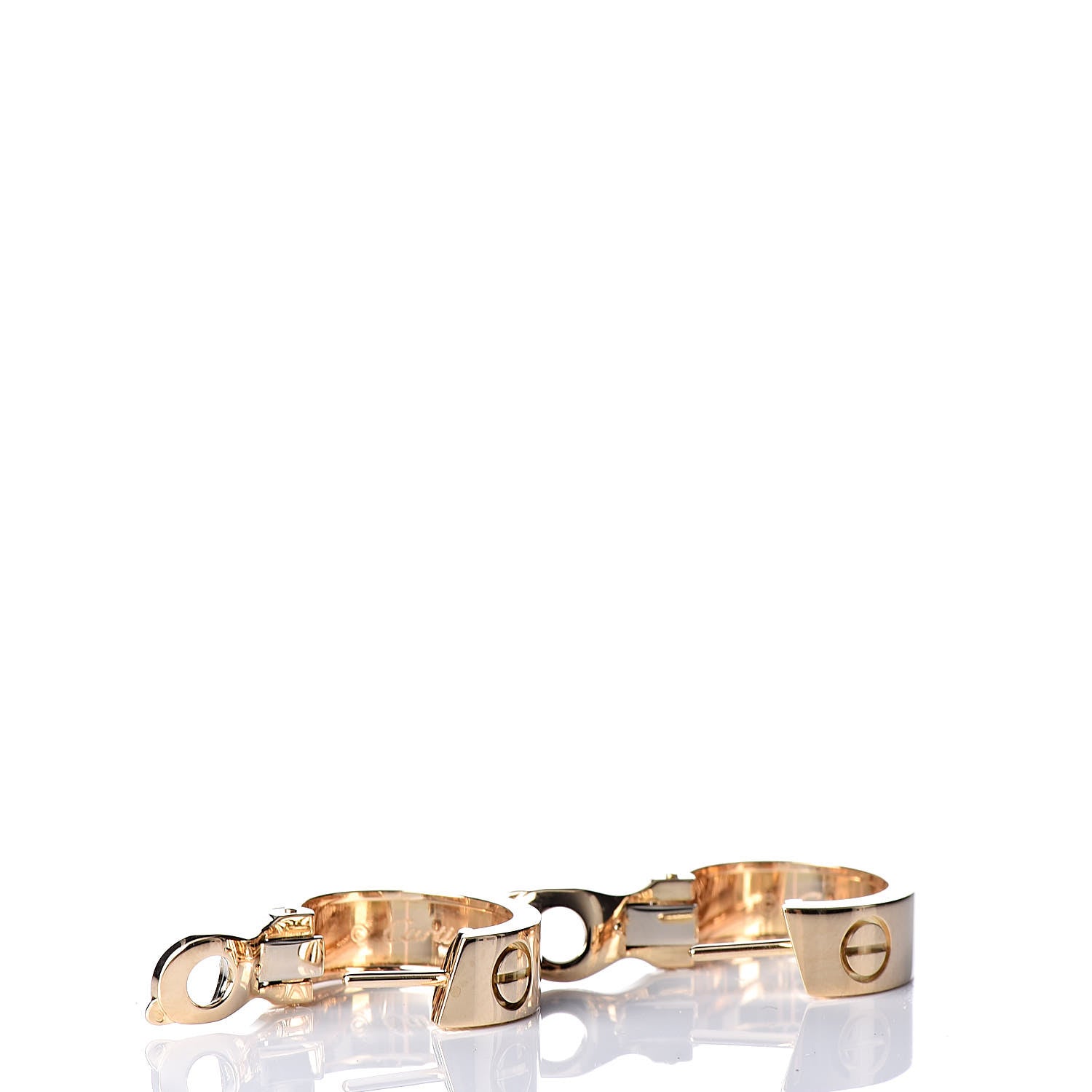 Cartier 18K Yellow Gold 5.5mm LOVE Hoop Earrings 4 of 5