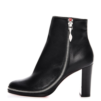 Christian Louboutin Calfskin Telezip 85 Ankle Bootie 37 Black 1 of 12