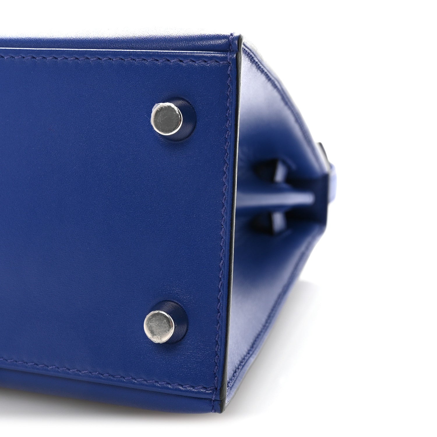 HERMES 青 レザー ケース Hermes Box Kelly Sellier 25 Bleu Electrique 1872487 – FASHIONPHILE