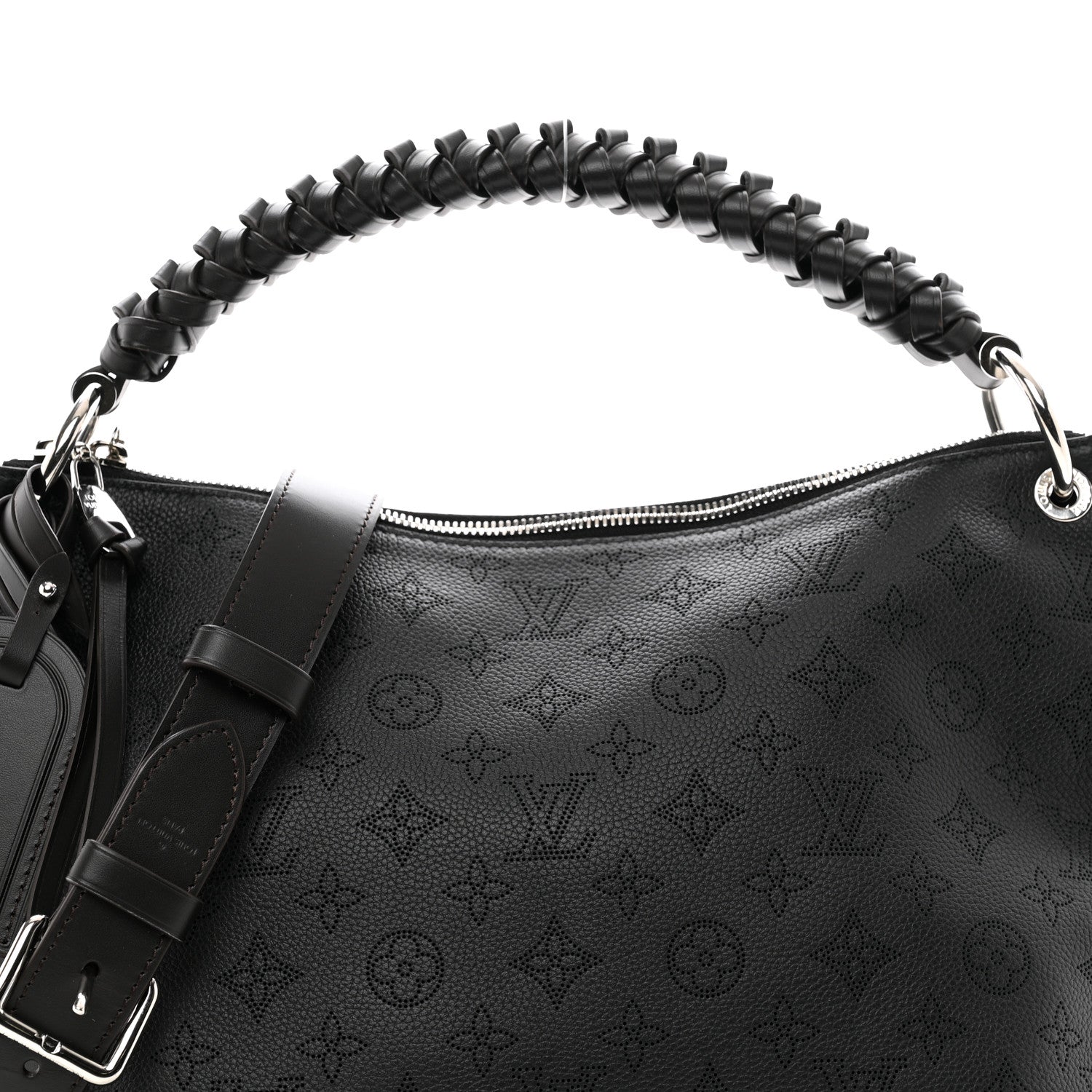 Louis Vuitton LOUIS VUITTON Mahina Beaubourg Hobo MM Black 5 of 9