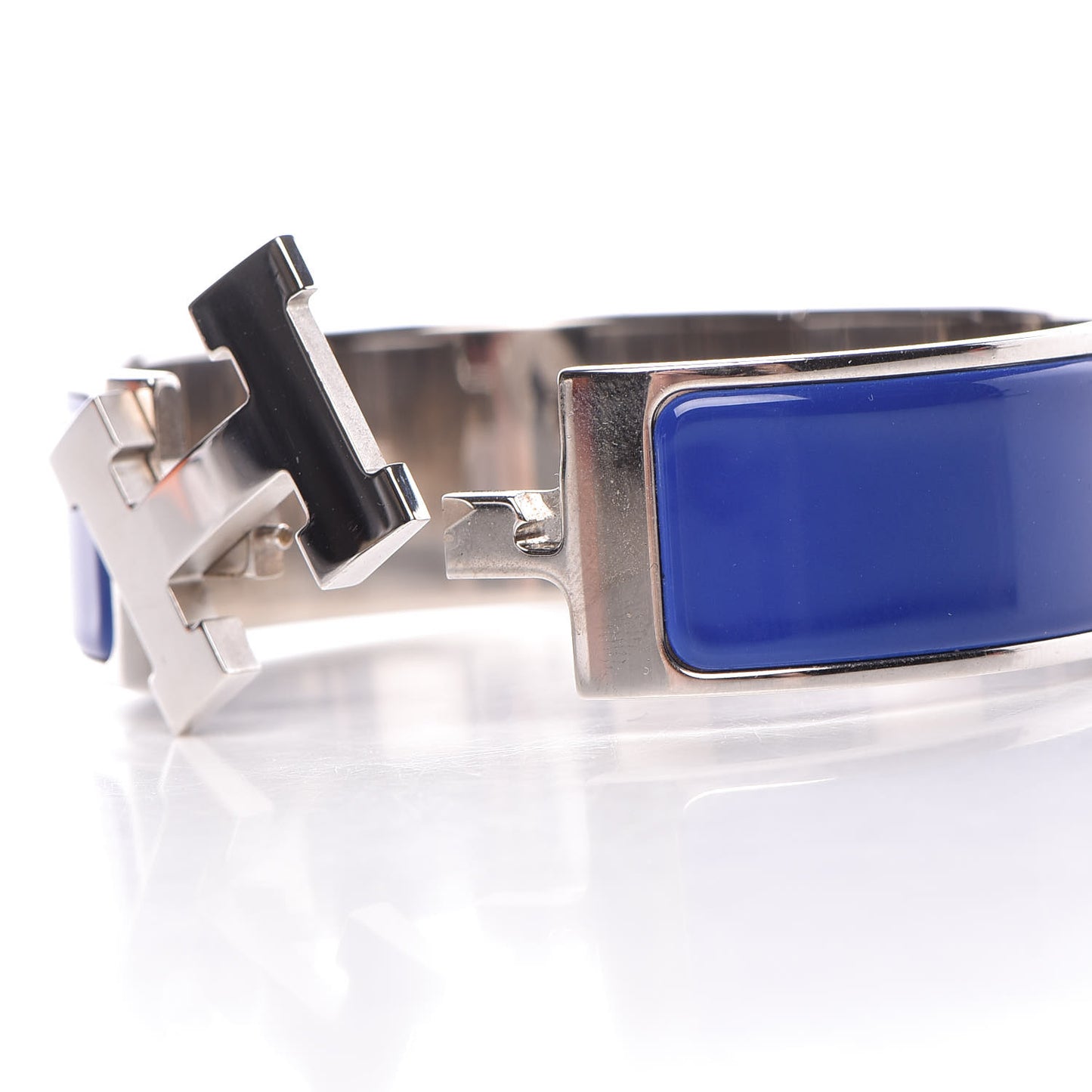 Enamel Wide Clic Clac H Bracelet PM Bleu Electrique