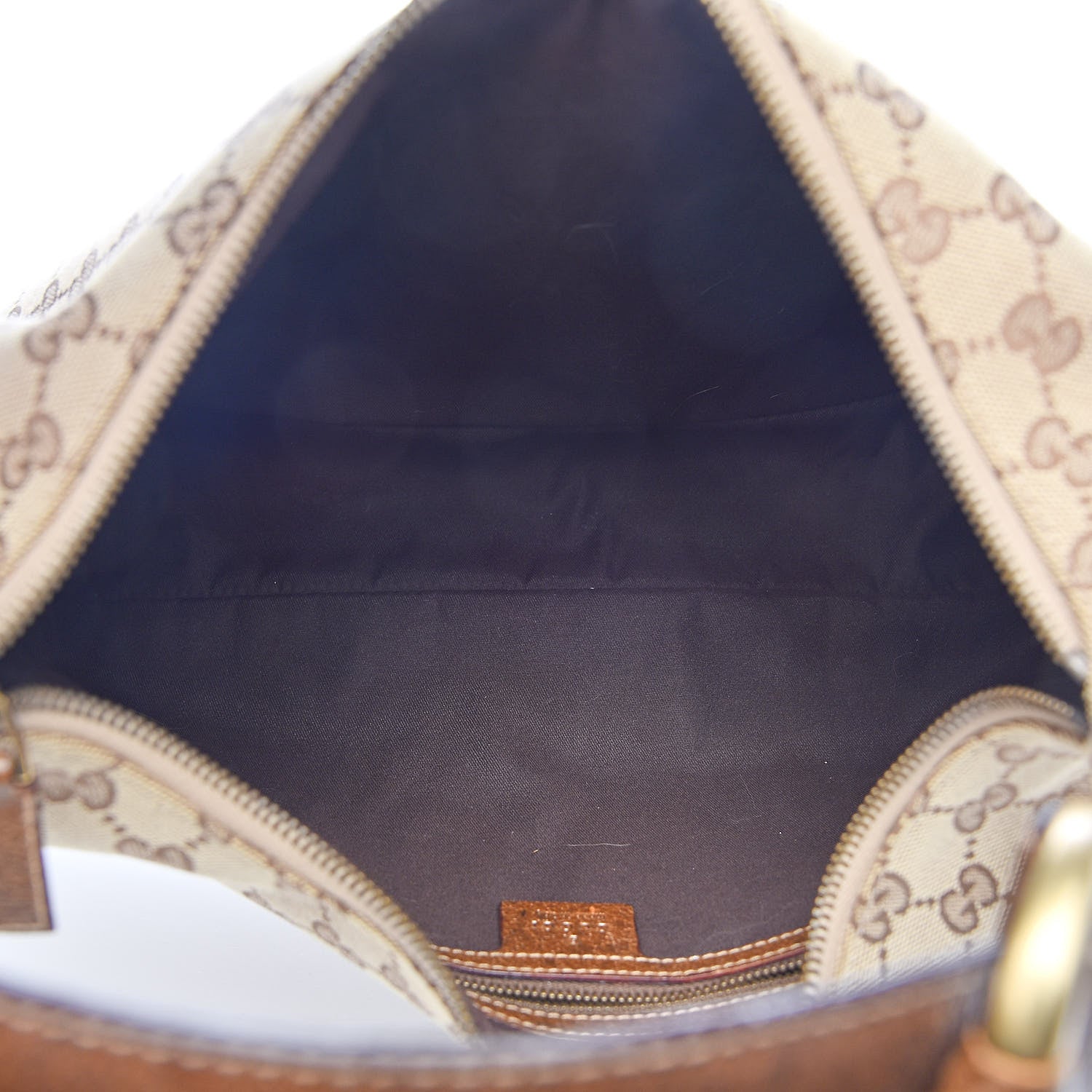 Gucci Monogram Medium Horsebit Chain Hobo Dark Brown 5 of 12