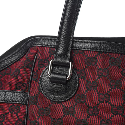 Gucci Monogram Full Moon Tote Red Black 14 of 14