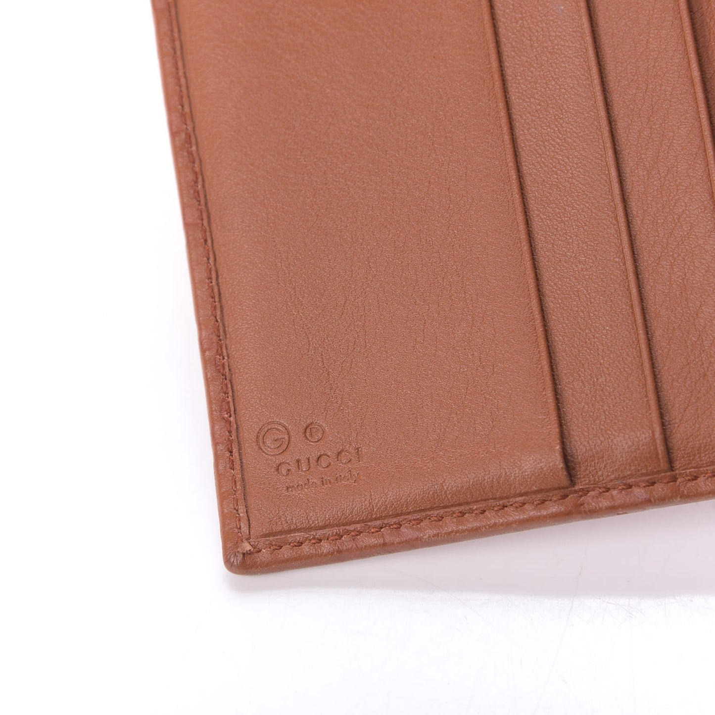 Guccissima Continental Flap Wallet Orange