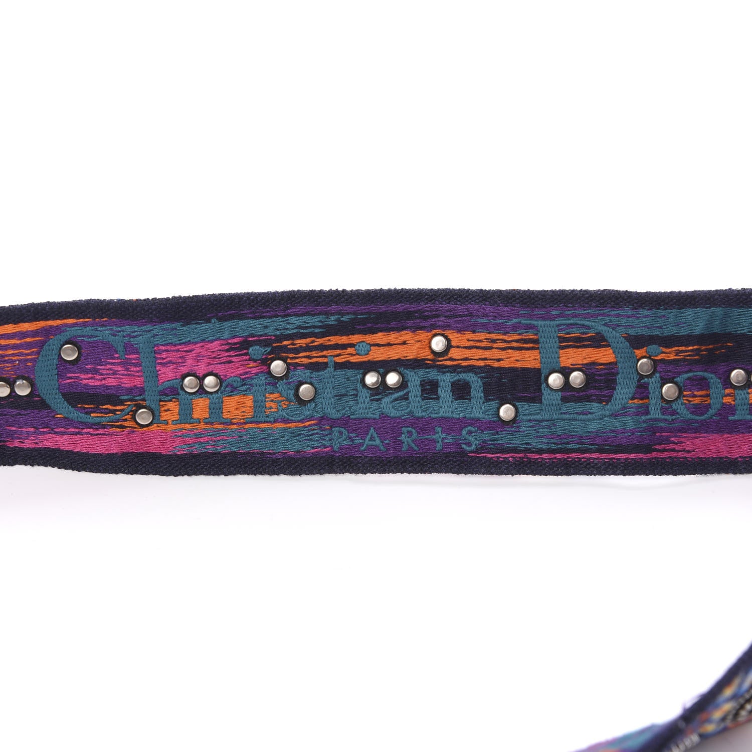 Christian Dior Canvas Embroidered Studded Mexico Shoulder Strap Multicolor 5 of 6
