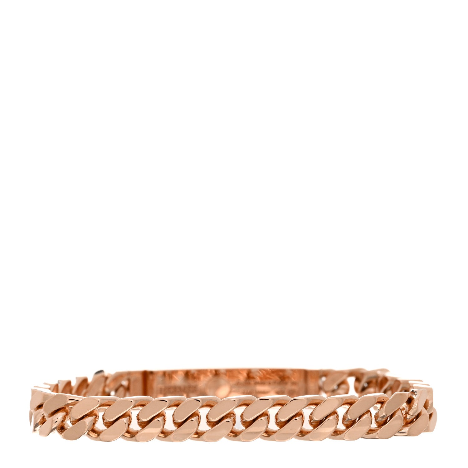 Hermes 18K Rose Gold Diamond PM Kelly Chaine Bracelet SH 2 of 3