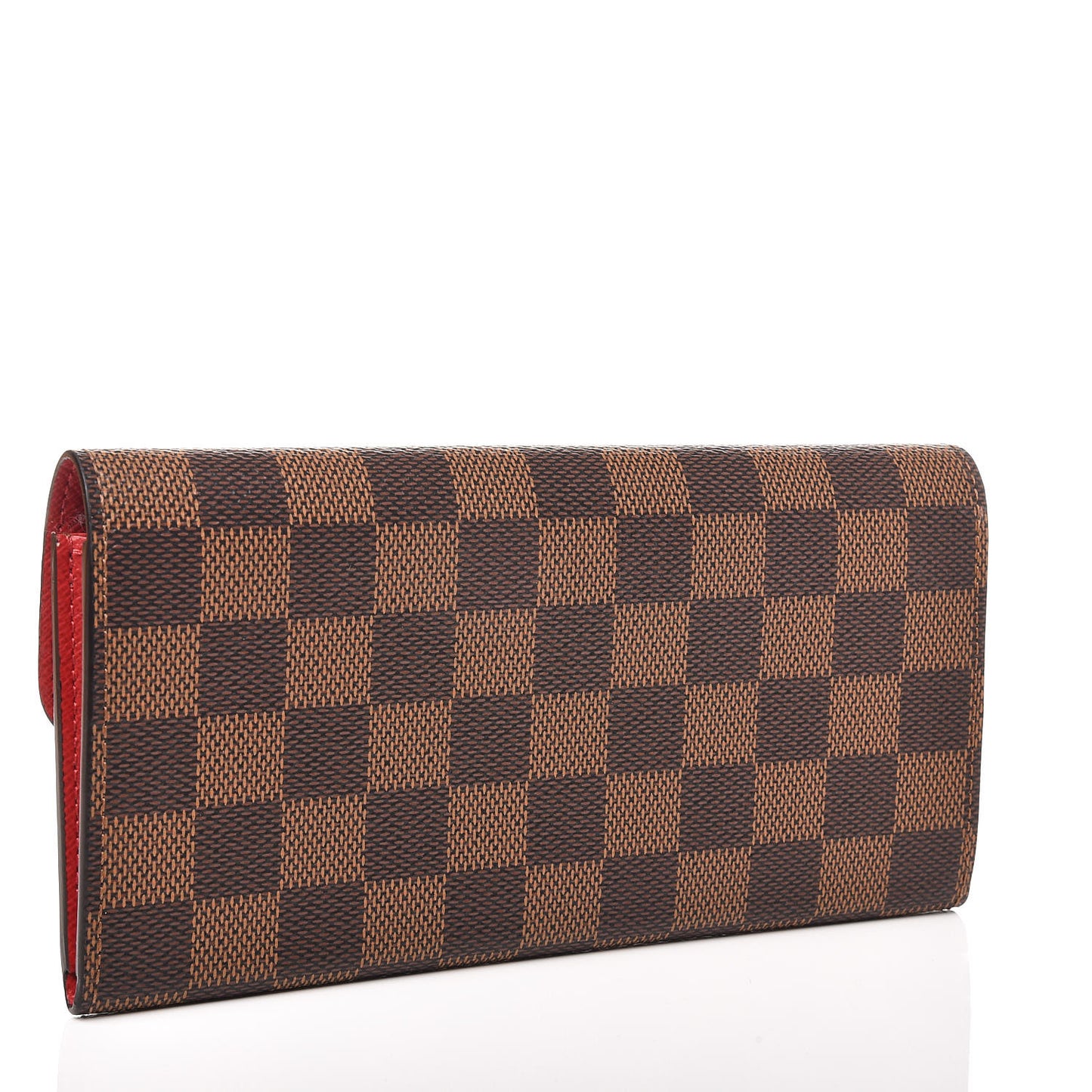 Damier Ebene Emilie Wallet Red