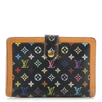 Louis Vuitton Monogram Multicolor French Purse Wallet Black 1 of 8
