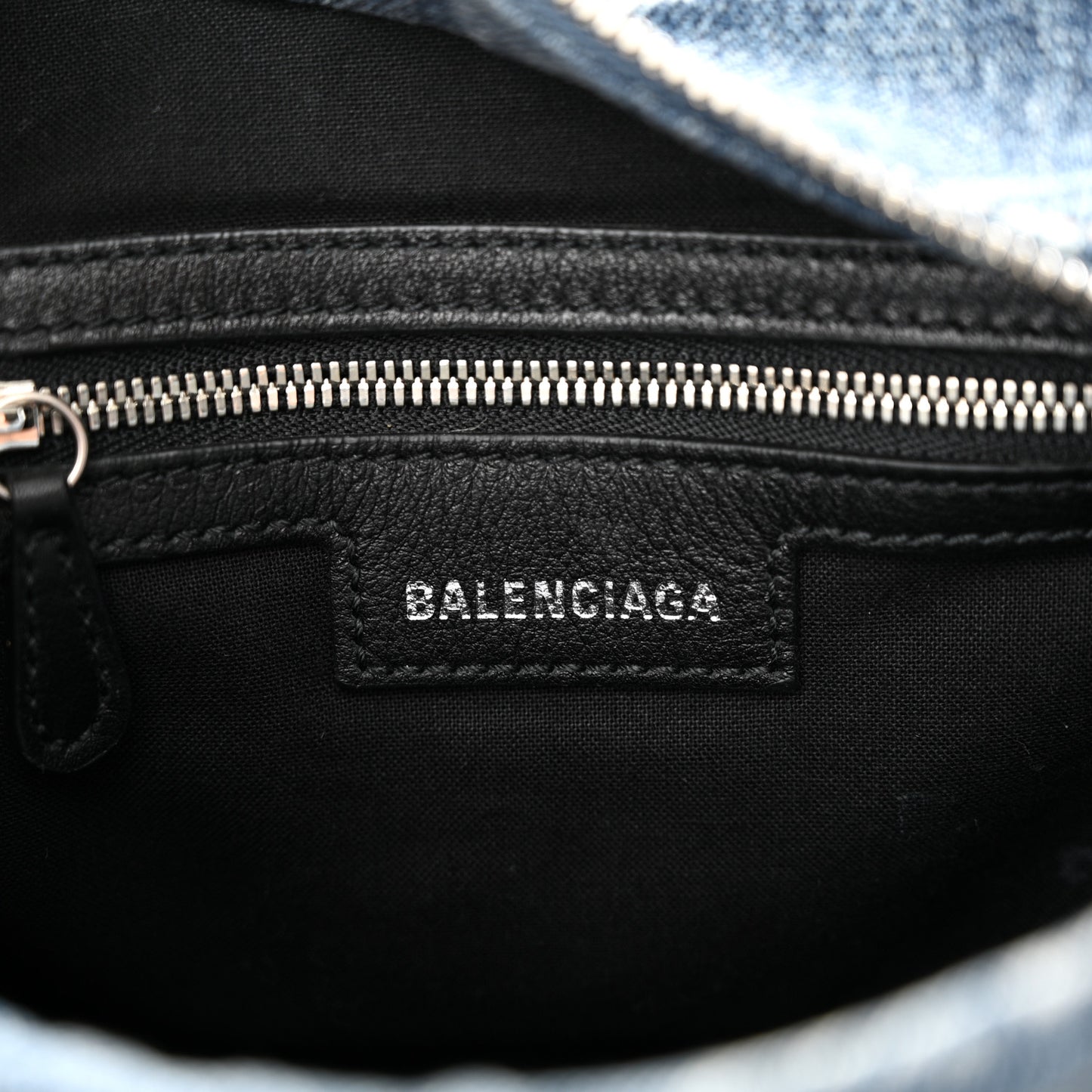 Denim BB Monogram Neo Cagole Handbag XS Blue
