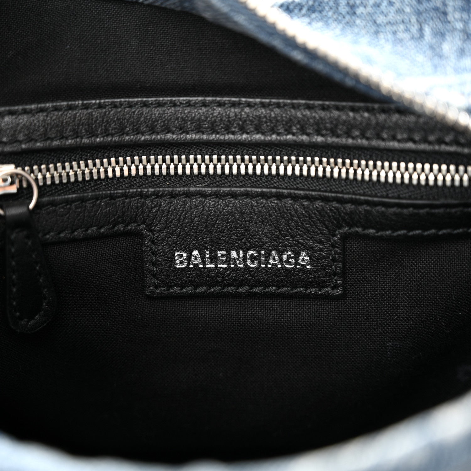 Balenciaga Denim BB Monogram Neo Cagole Handbag XS Blue 6 of 11
