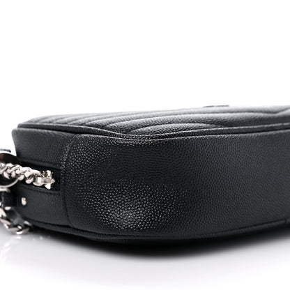 Saint Laurent Grain De Poudre Matelasse Monogram Mini Lou Camera Bag Black 8 of 11