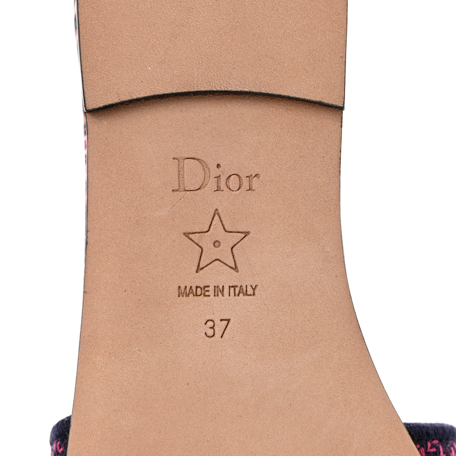 Christian Dior Canvas Embroidered Animals Dway Mules Slide Sandals 37 Deep Blue Fuchsia 14 of 18