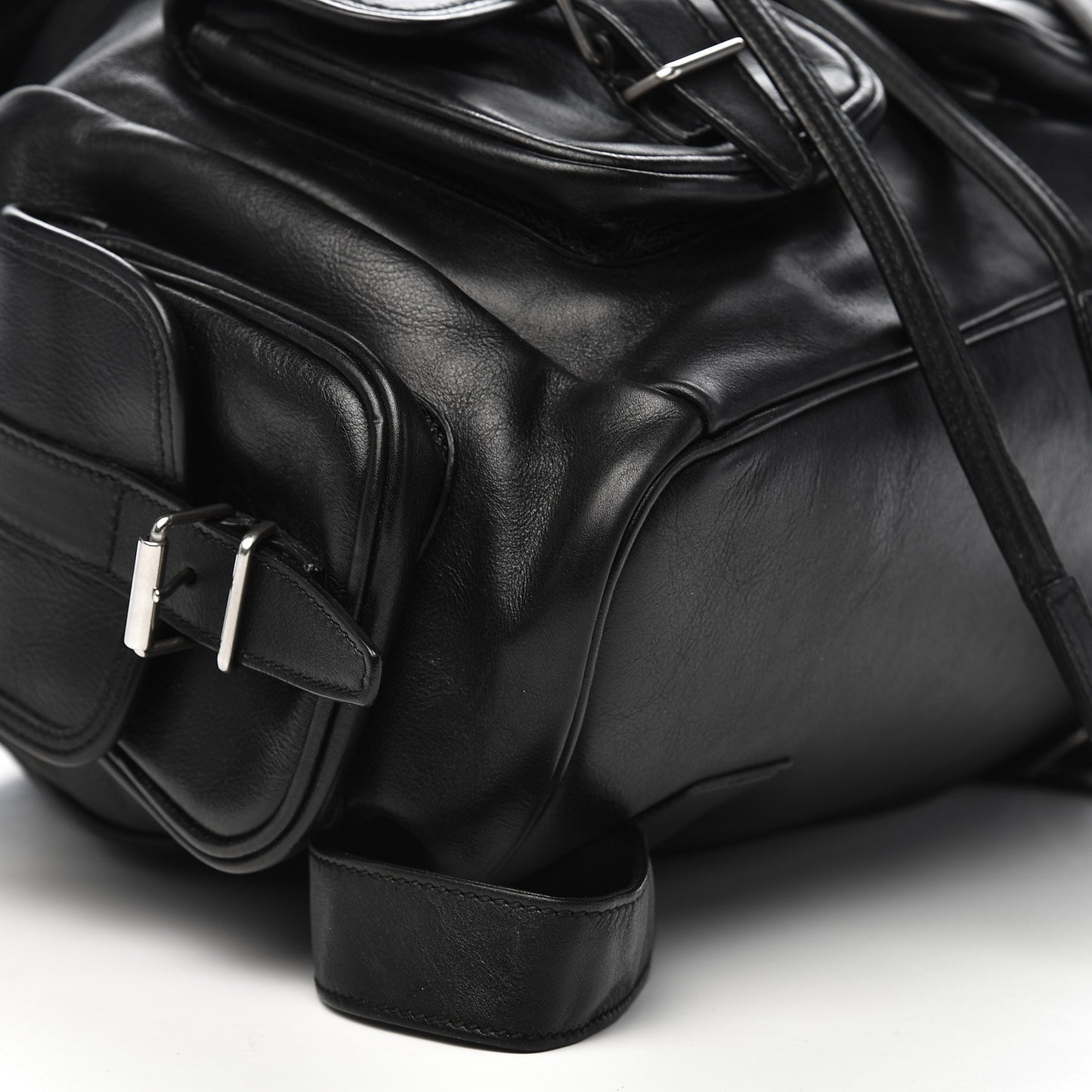 Smooth Calfskin Roc Sack Backpack Black