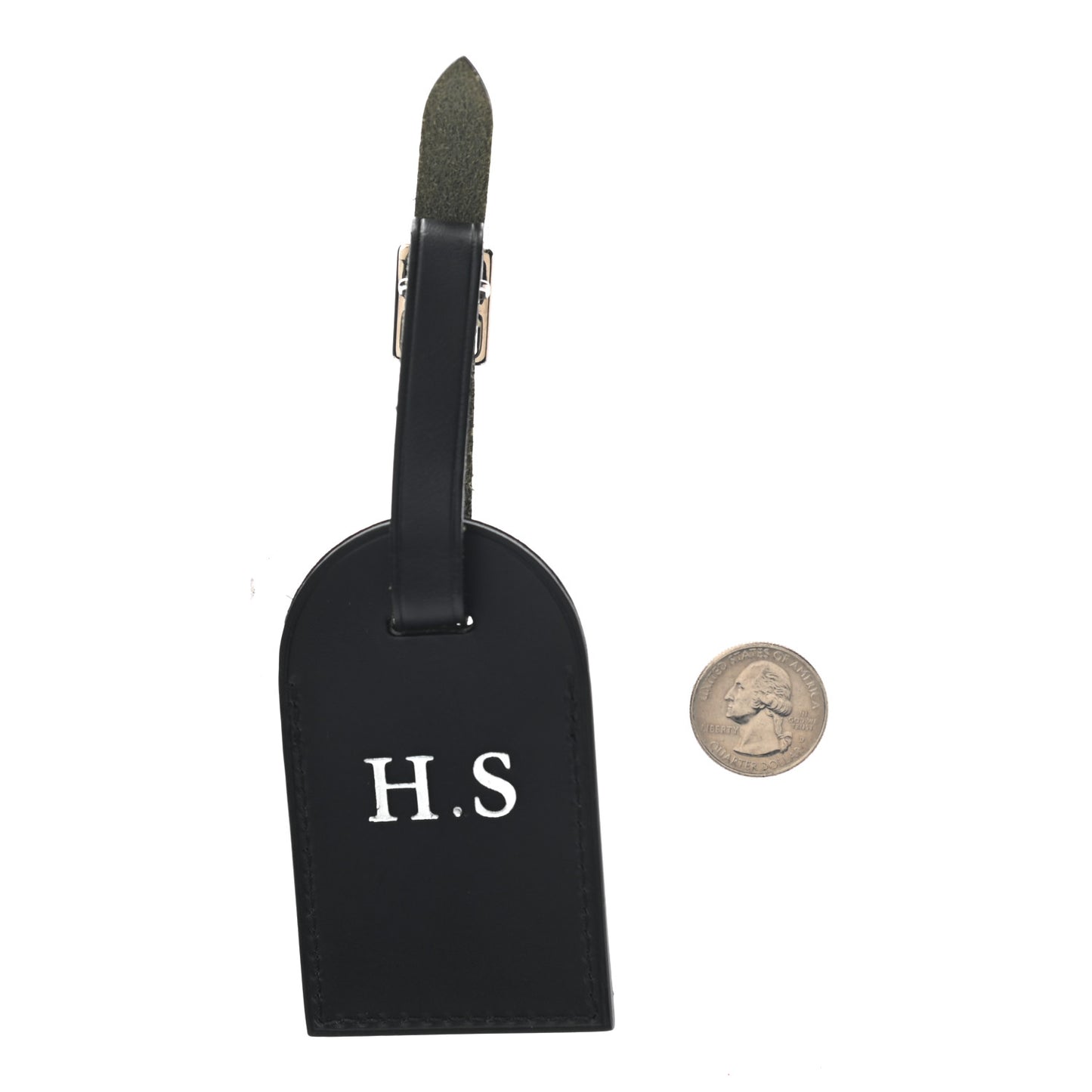 Calfskin Luggage Tag Ebene