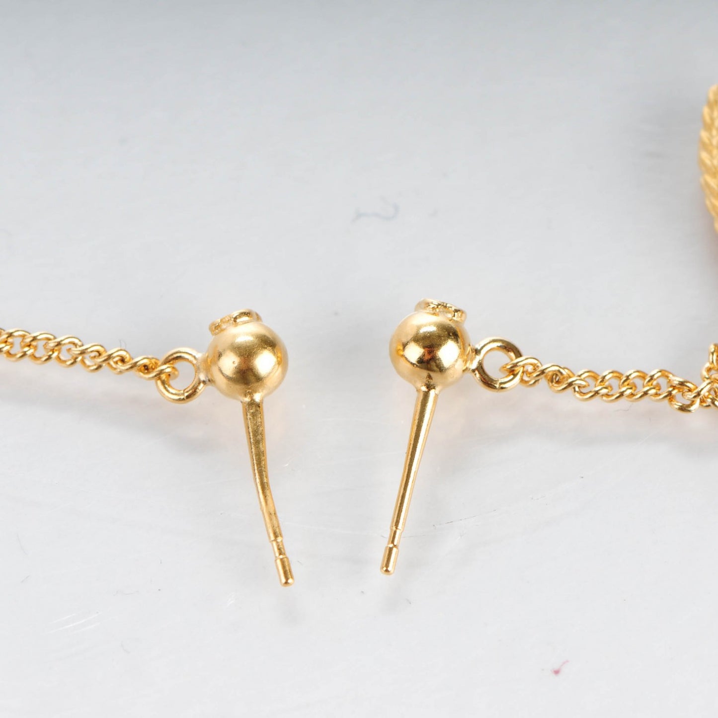 CC Drop Earrings Matte Gold