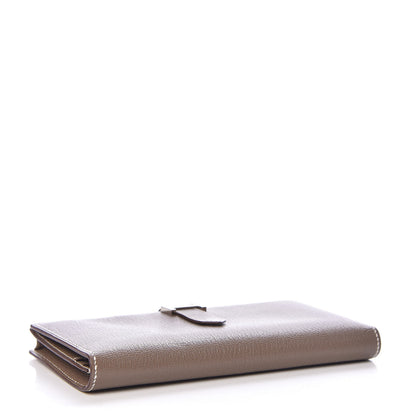Hermes Chèvre Mysore Bearn Gusset Wallet Etoupe 4 of 8