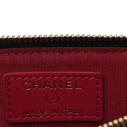 Chanel Shiny Goatskin Quilted Chanel 19 Phone and Card Holder Black 6 of 7