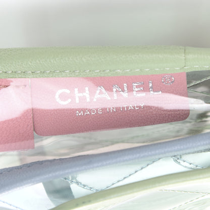 Chanel Lambskin PVC Quilted Mini Coco Splash Flap Blue Green 7 of 10