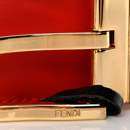 Fendi Vitello Century FF 1974 Embossed Buckle Belt Maya Red 6 of 6