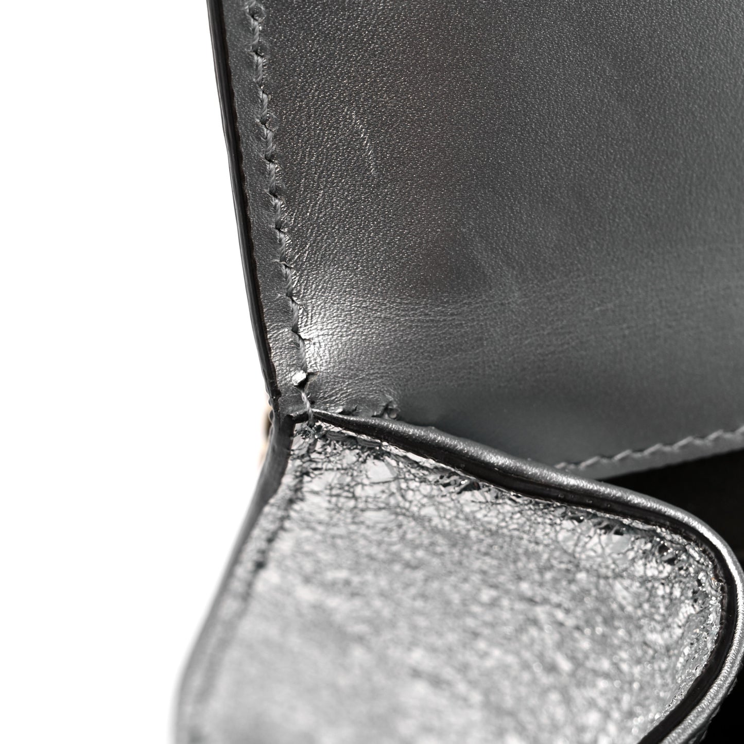 Galassia Small Padlock Shoulder Bag Argento