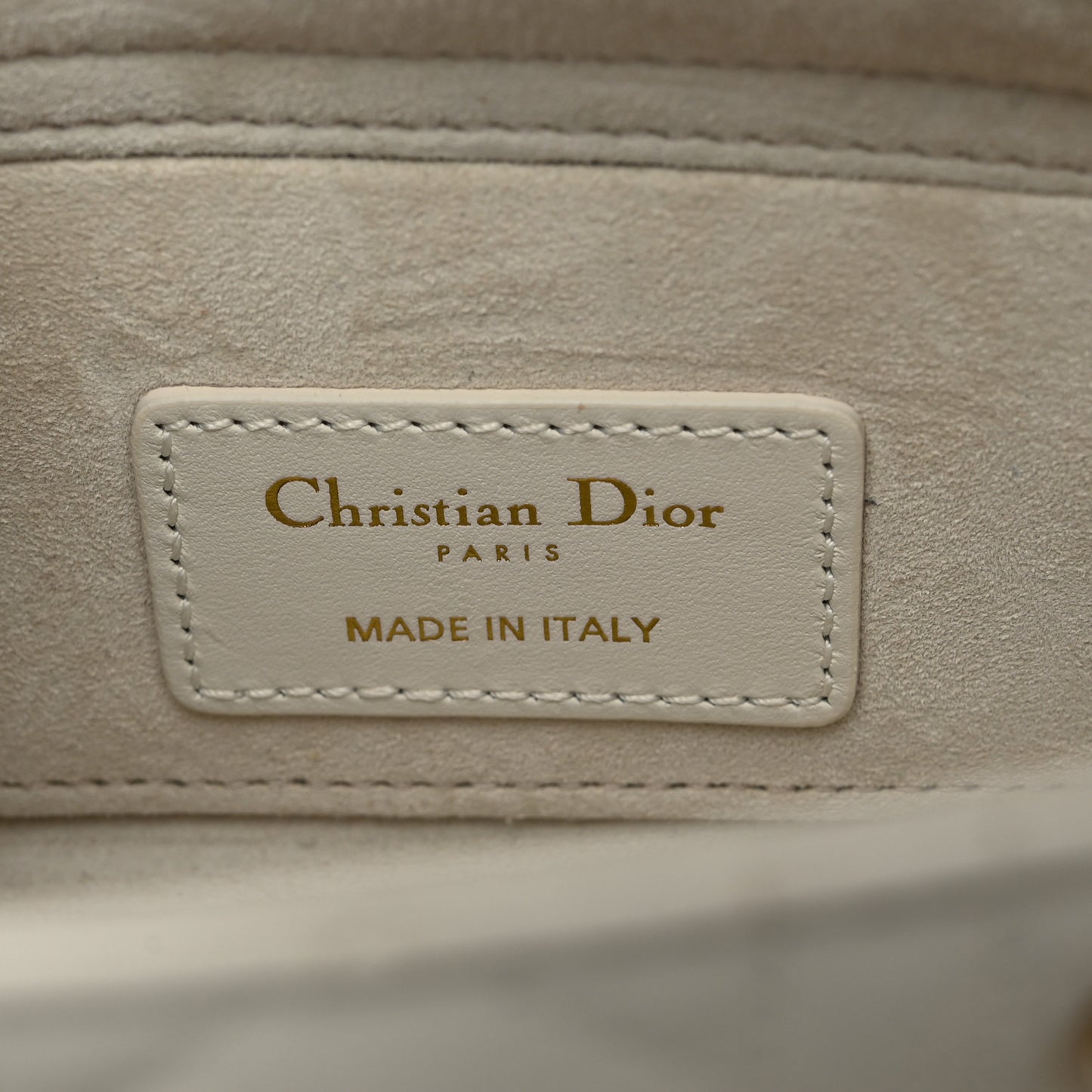 Lambskin Cannage Small Lady D-Joy Latte