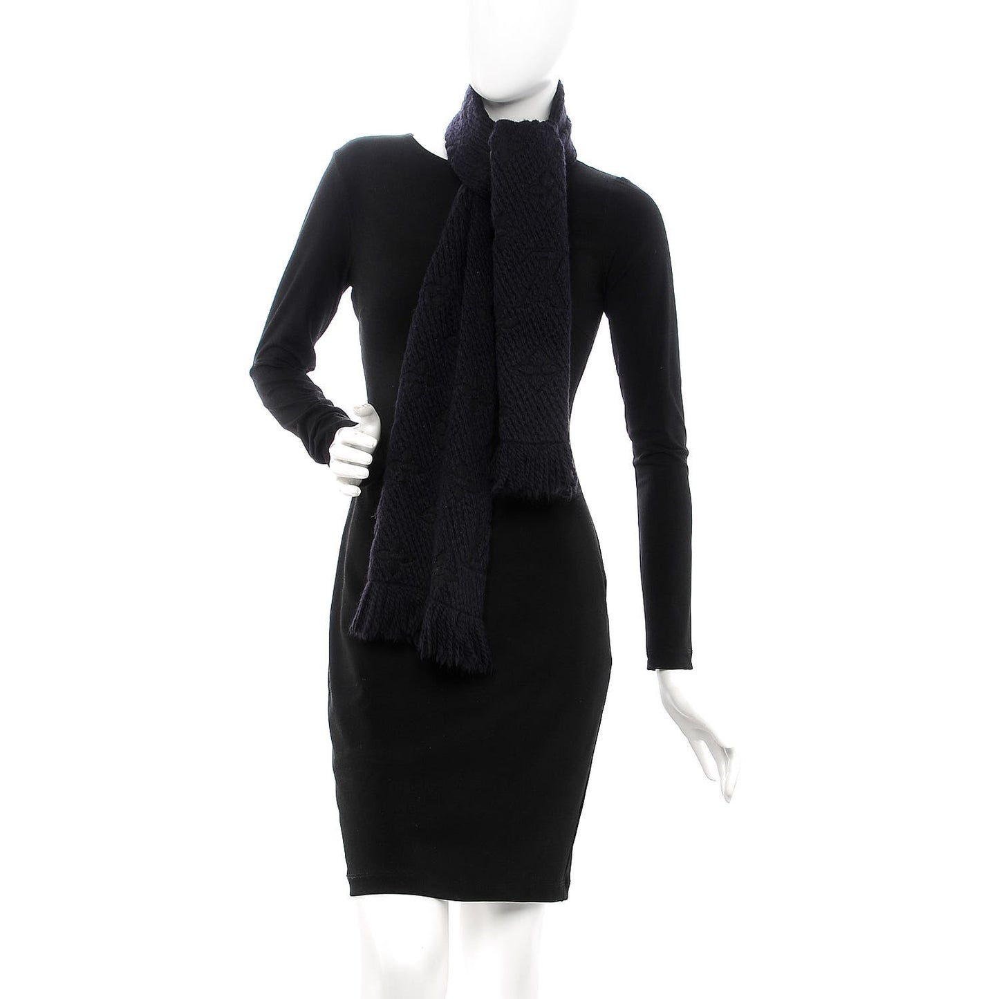 Wool Silk Logomania Scarf