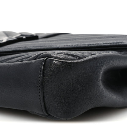 Saint Laurent Matelasse Chevron Monogram Monochrome Medium College Bag  Black 11 of 11
