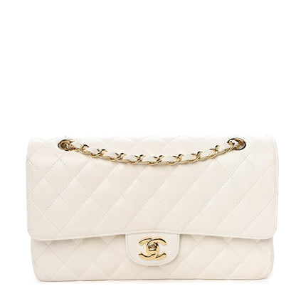 Chanel Caviar Quilted Medium Double Flap White 1 of 11