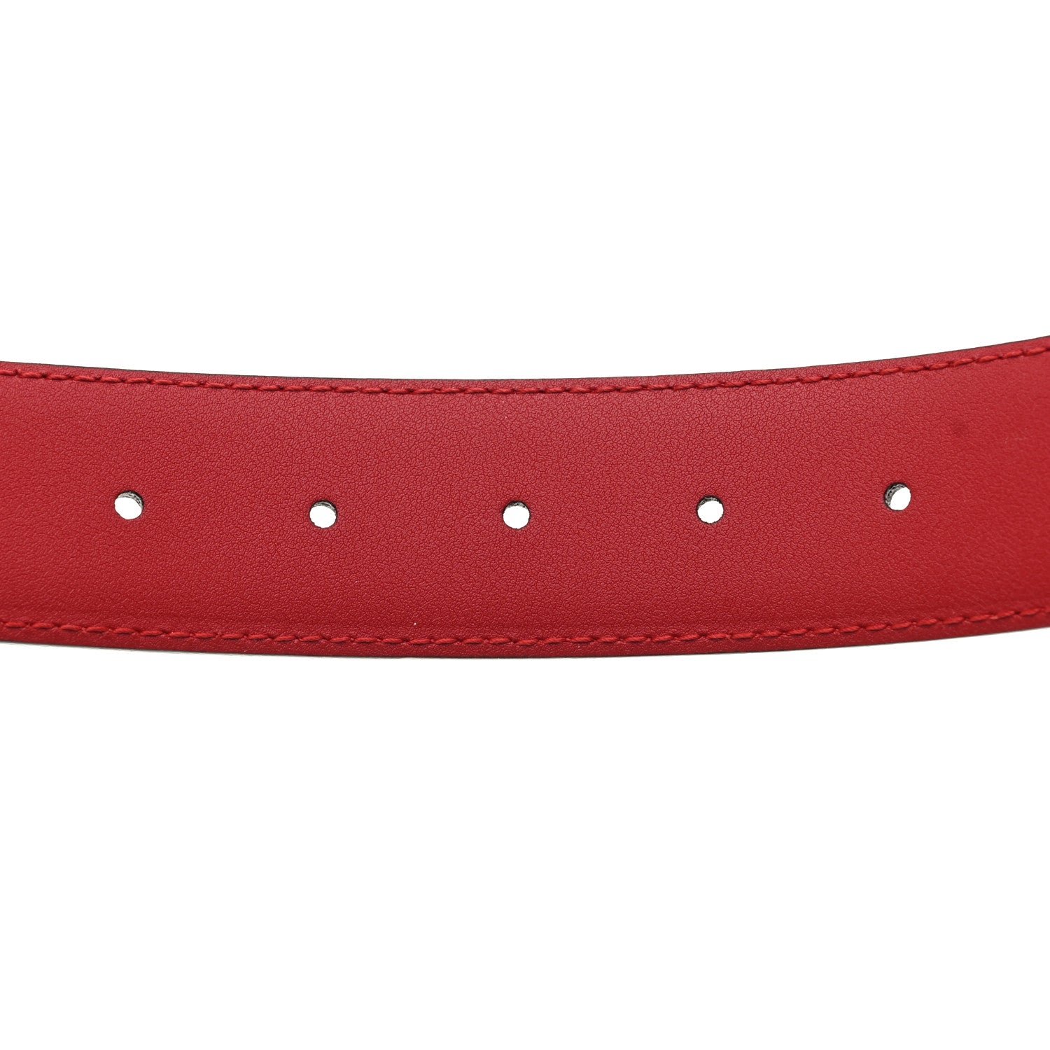 Gucci Moon Calfskin Interlocking G 37mm Belt 90 36 Vibrant Red 4 of 5